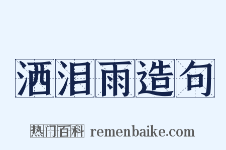 洒泪雨造句是什么意思的图片